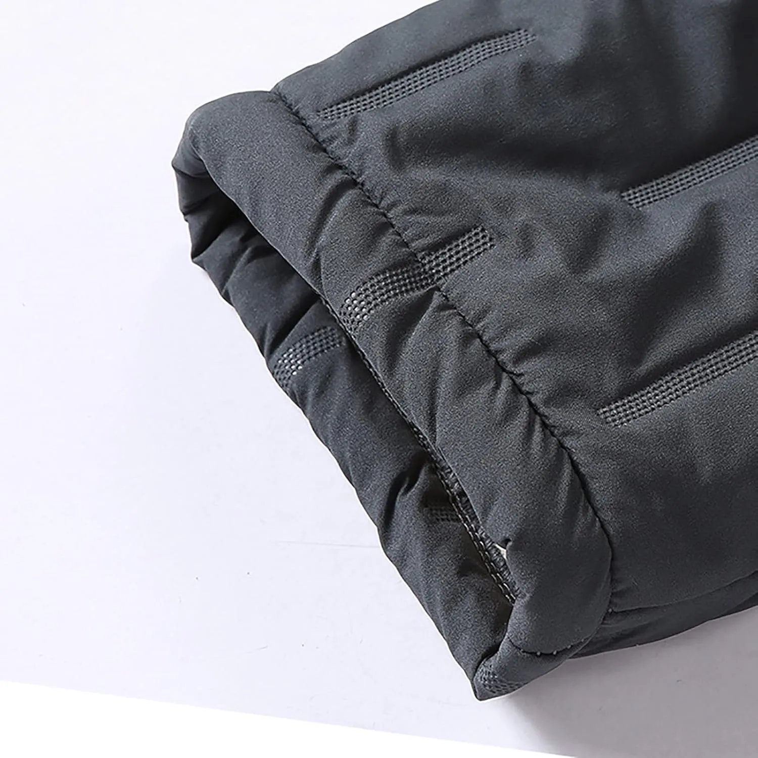 2 Pack Fleece Lined Sweatpants for Men - ZHIFANXN Joggers with Pockets High Waisted Thermal Winter Warm Pants for Snow