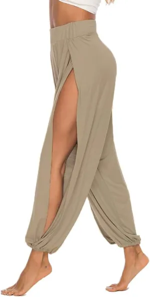 AvaCostume High Slit Harem Pants Women Hippie Harem Pants Trousers