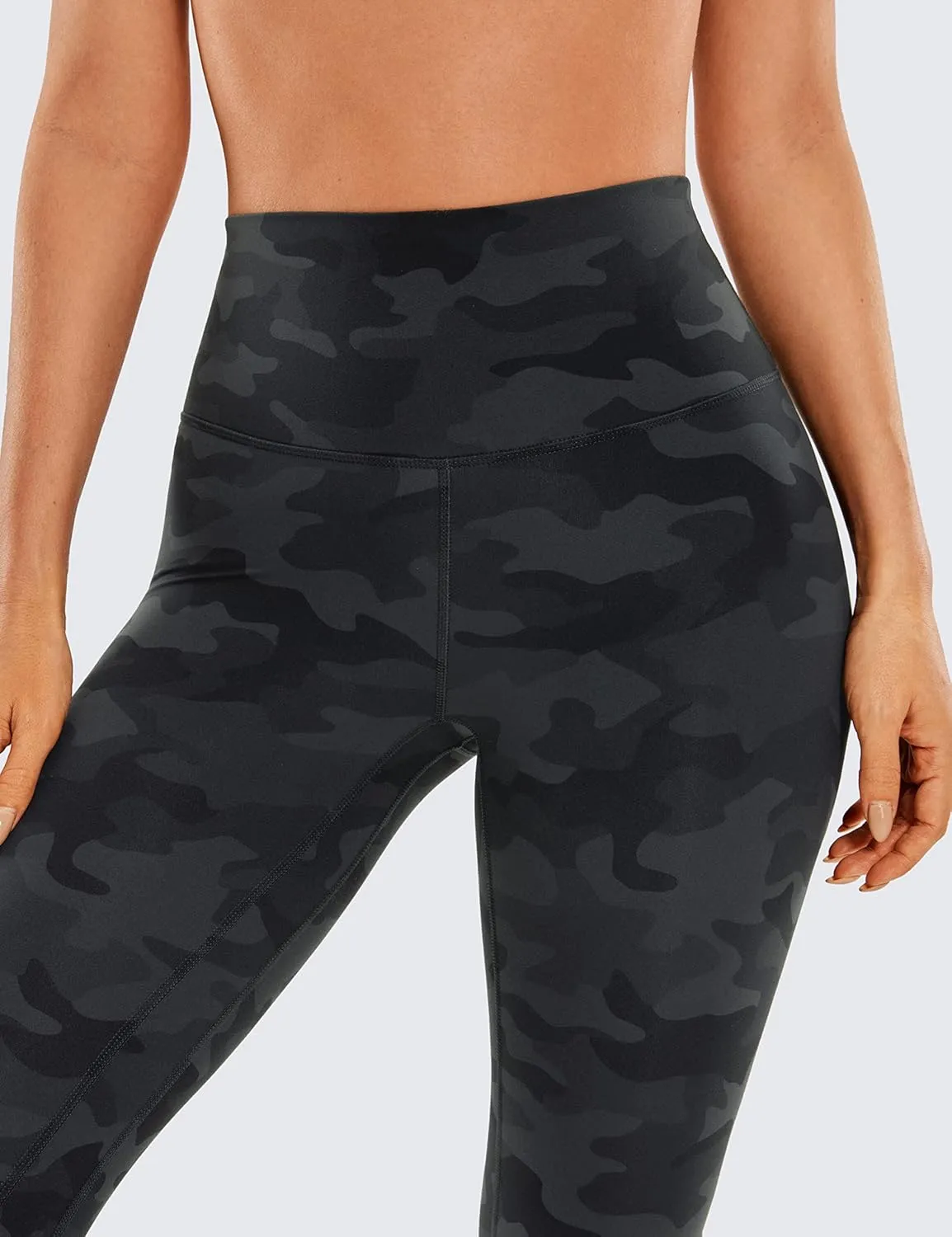 CRZ YOGA Womens Brushed Naked Feeling Workout Leggings 25" - High Waisted Gym Compression Tummy Control Yoga Pants