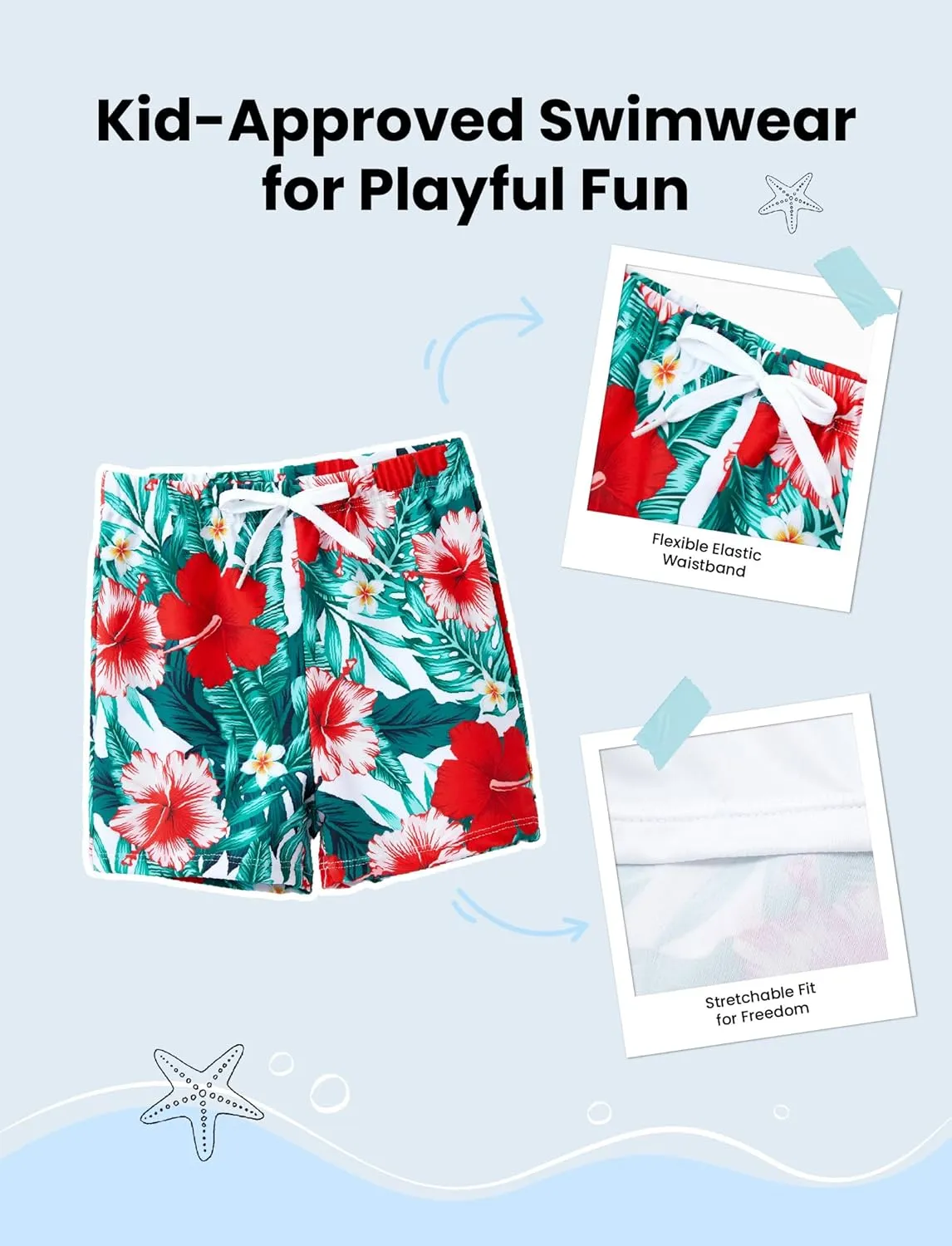 Family Matching Solid Scallop Trim Strappy Two-Piece Swimsuit and Allover Floral Print Swim Trunks Shorts