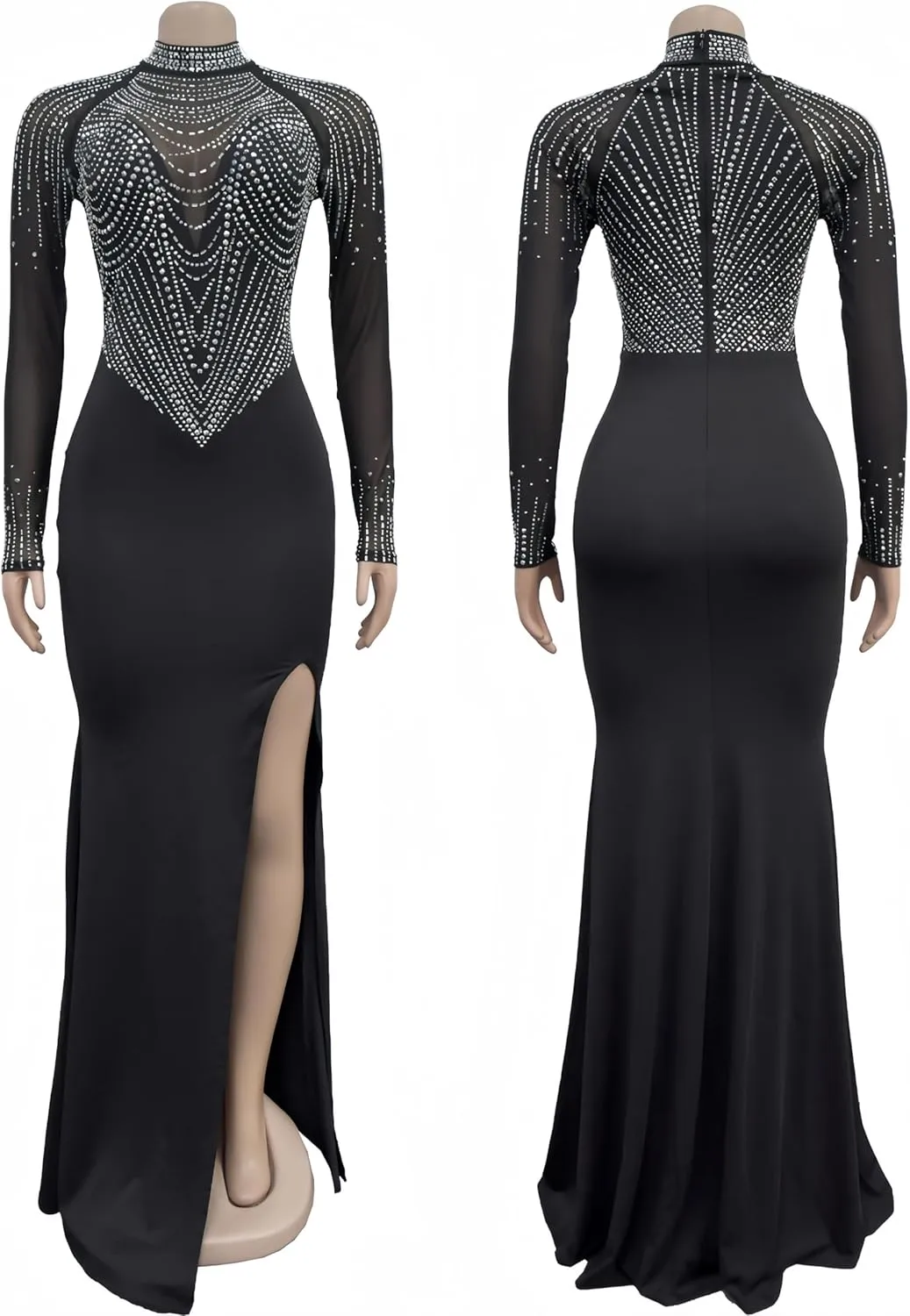 High Slit Sexy Evening Gowns Long Prom Dress for Women Formal Elegant