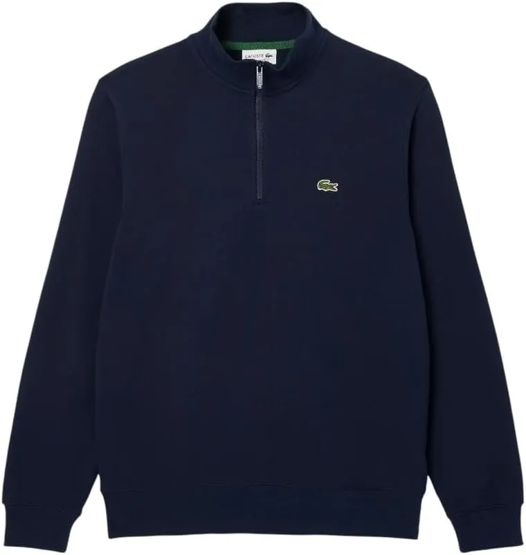 Lacoste Men's Non-Brushed Fleece Quarter Zip