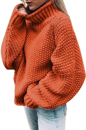 LCMTWX Long Sleeve Oversized Sweater Dress Solid Knitted Sweater Dresses Loose Turtleneck Oversize Loose Turtleneck