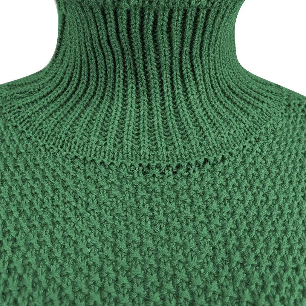 LCMTWX Long Sleeve Oversized Sweater Dress Solid Knitted Sweater Dresses Loose Turtleneck Oversize Loose Turtleneck