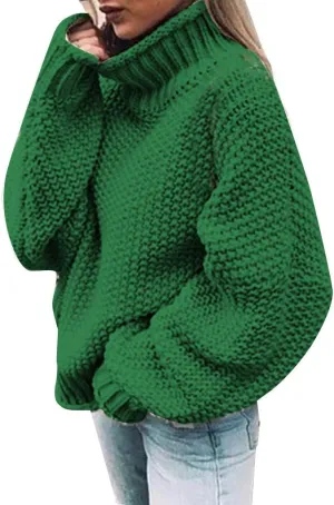 LCMTWX Long Sleeve Oversized Sweater Dress Solid Knitted Sweater Dresses Loose Turtleneck Oversize Loose Turtleneck