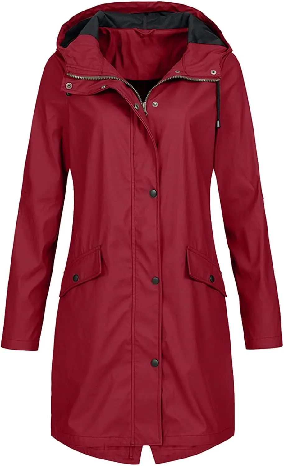 LCMTWX Windbreaker Long Rain Jacket Jacket Windproof Outdoor Coat Plus Women's Coat Fashion 2023 Long Sleeve Rain Jacket