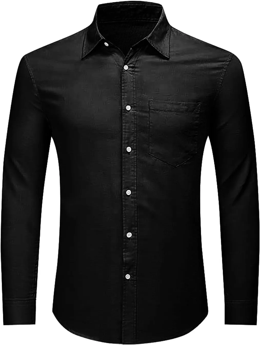 Mens Button Down Shirts Casual Long Sleeve Shacket Jacket Casual Lapel Collar Trucker Shacket Jacket Lightweight Jacket