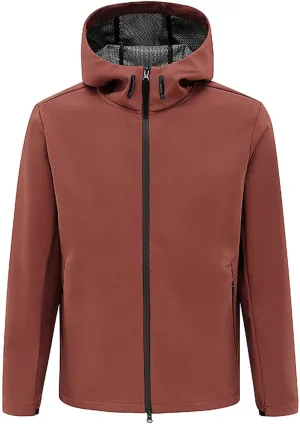 Mens Casual Hooded Rain Jacket Thin Fall Zip Up Windbreaker Trench Coat With Pockets Trendy Outdoor Cycling Raincoats