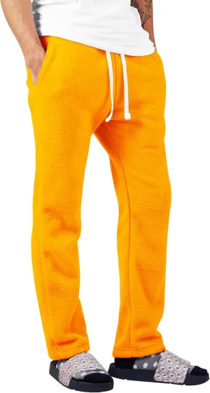 Mens Fuzzy Pants Solid Plush Fleece Jogger Sweatpants with Pockets