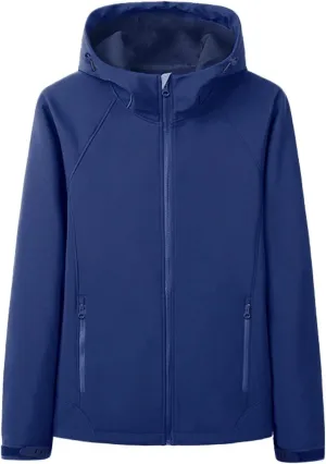 Mens Plus Size Rain Jackets Outdoor Long Sleeve Zip Up Hooded Rainoats Lightweight Rain Coat Waterproof Windbreaker