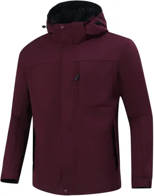 Men's Rain Jacket lightweight Waterproof Cycling Running rain coats Packable Raincoat with Hood Hiking Windbreaker