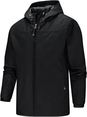 Men's Rain Jacket Waterproof Lightweight Rain Gear for Golf Hiking Cycling Raincoat Comfy Climbing Rain Jacket