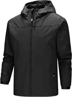 Men's Rain Suit Waterproof Lightweight Rain Gear for Golf Hiking Cycling Raincoat Fashion Lightweight Rain Jacket