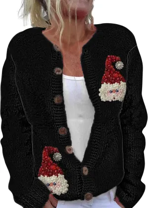 Oversized Sweaters for Women Print Comfortable Knitted Cardigan Lightweight Sweater Knit Jackets Outfits Knit