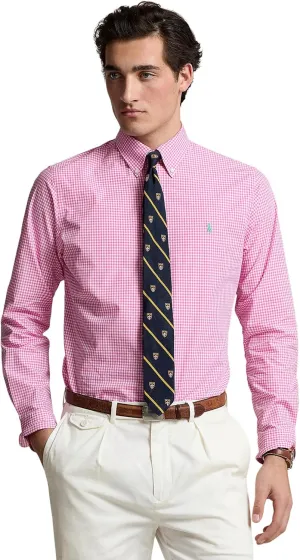POLO RALPH LAUREN Men's Classic Fit Gingham Stretch Poplin Shirt