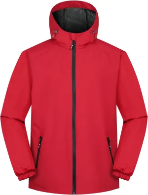 Rain Jacket Men's Lightweight Jackets Waterproof Jackets for Men Outdoor Hiking Gof Hooded Rain Coat Windbreaker