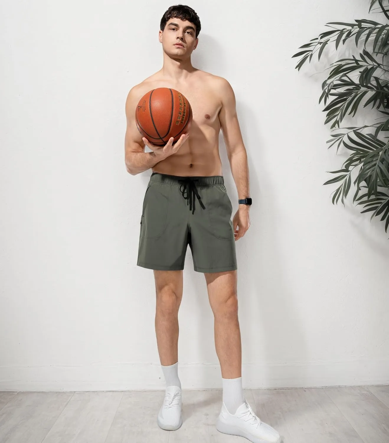 Separatec Mens Athletic Gym Shorts - Breathable Men's Quick Dry Short with Zipper Pockets for Running, Workout