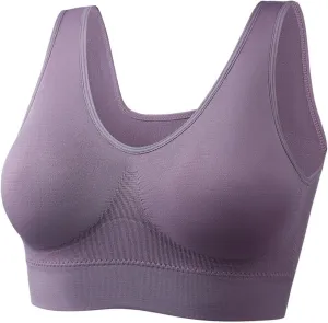Sports Bras for Women Padded Full-Coverage Exercise Bra Wirefree Seamless High Support Bras Bralette