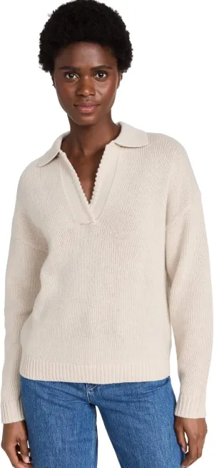 Theory Women's Scallop Polo Sweater