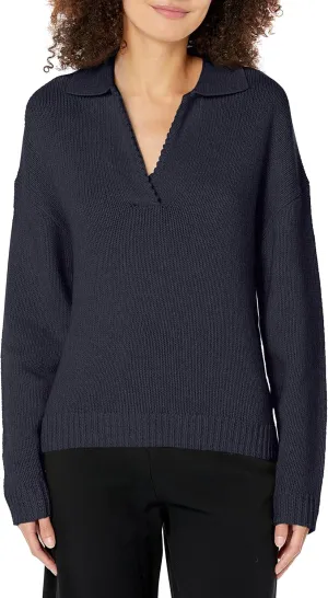 Theory Women's Scallop Polo Sweater