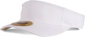 TOP HEADWEAR Plain Single Sports Visor- White