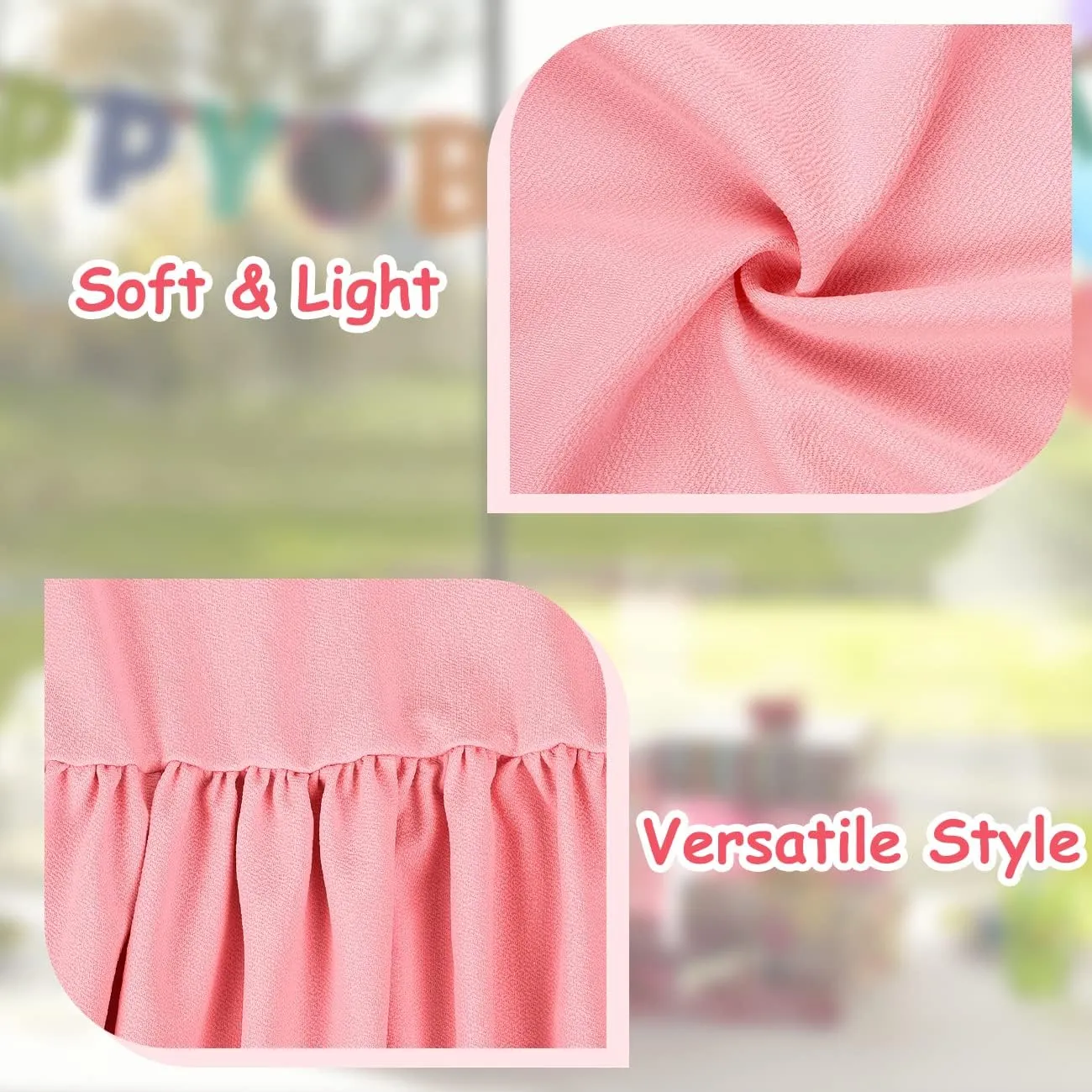 VASCHY Girls' Scallop-Detail Cutout-Sleeve A-Line Dress for Wedding/Birthday/Party Swing Twirly Summer Outfits Clothes Kids