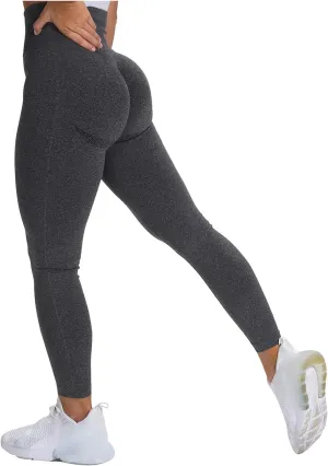 Women Seamless Lifting Leggings High Waist Tummy Control Sweat Wicking Yoga Pants Elastic Soft Trousers