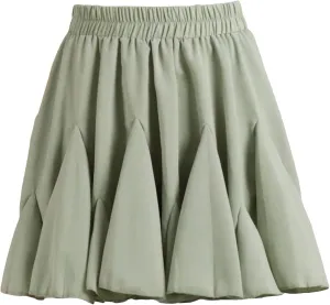 Women Y2k Cute Ruffle Pleated Mini Short Skirt Summer Vintage Elastic Waist Flared A-Line Skirts Streetwear
