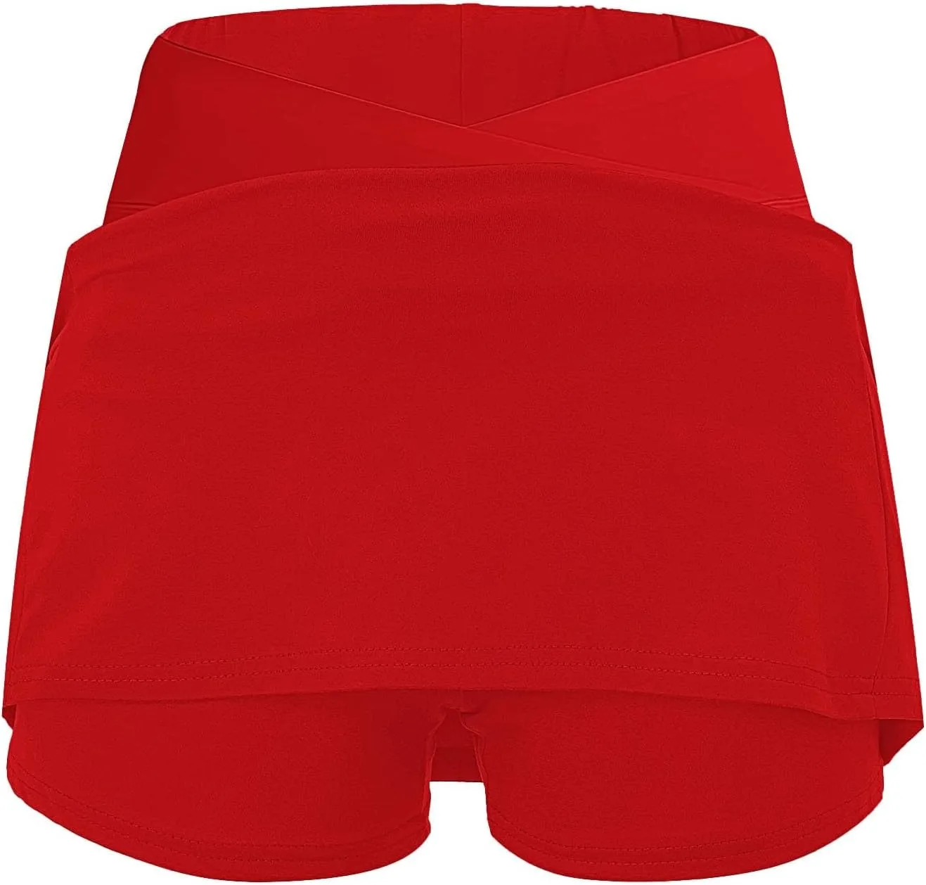 Women's Basic Versatile Stretchy Solid Flared Casual Mini Skater Skirt, S-5XL