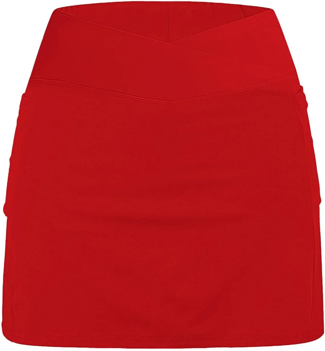 Women's Basic Versatile Stretchy Solid Flared Casual Mini Skater Skirt, S-5XL