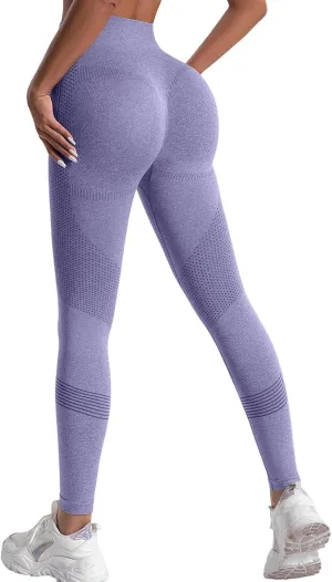 Women's High Waisted Yoga Leggings Tummy Control Seamless Butt Lifting Workout Pants Stretchy Gym Compression Pants