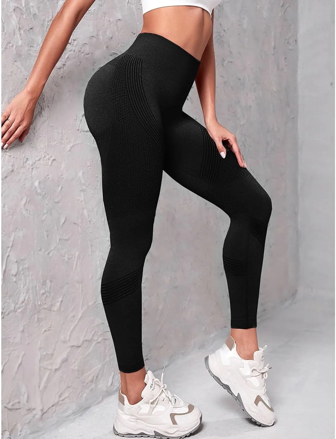 Women's High Waisted Yoga Leggings Tummy Control Seamless Butt Lifting Workout Pants Stretchy Gym Compression Pants