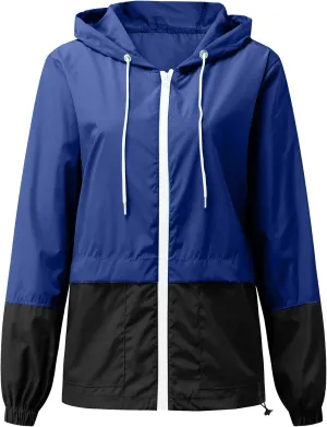 Women's Rain Jacket Lightweight Waterproof Hooded Raincoat Windbreaker Travel Rain Coats for Hiking Travel Outdoor
