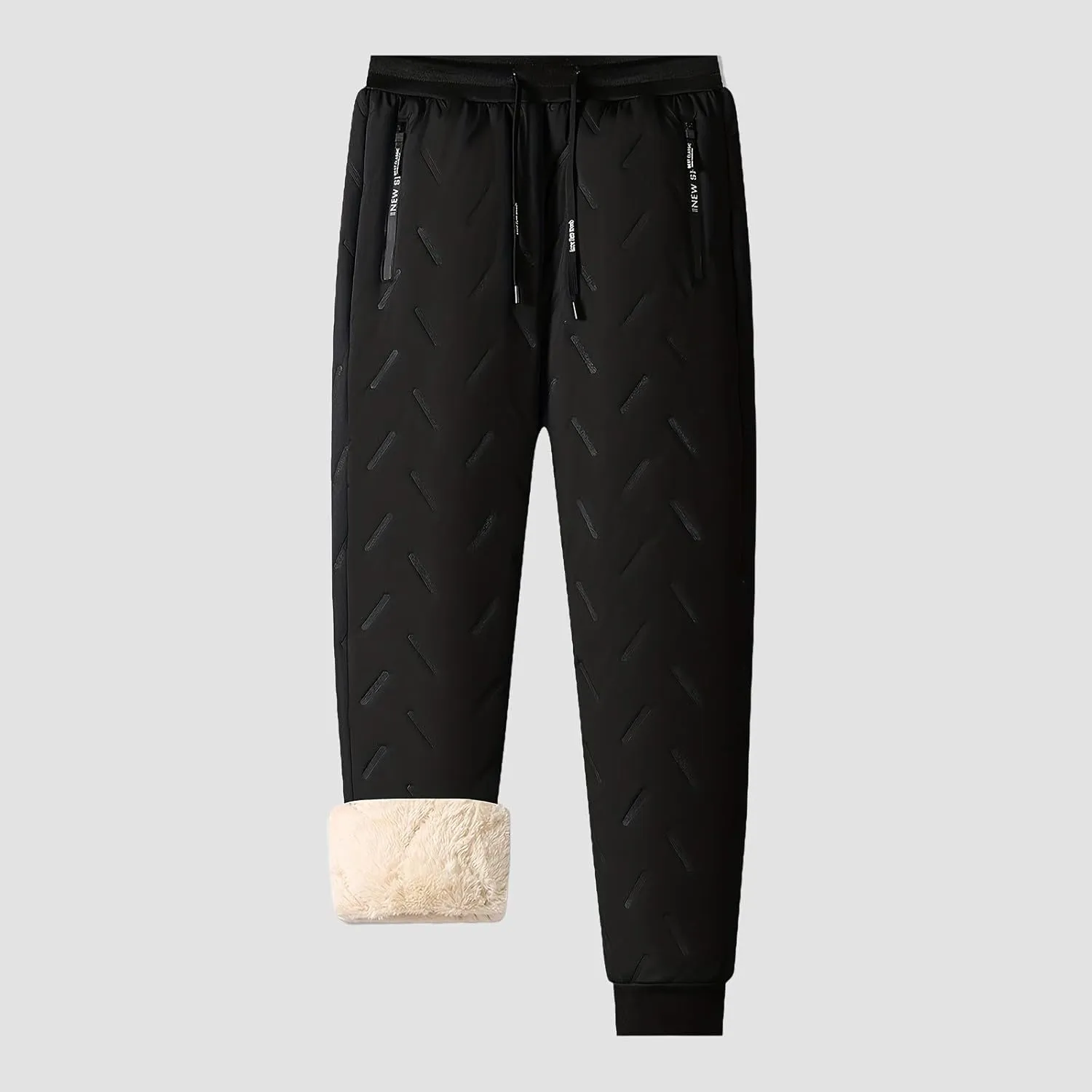 ZHIFANXN 2 Pack Fleece Lined Sweatpants Women Joggers for Women with Pockets High Waisted Thermal Winter Warm Pants for Snow