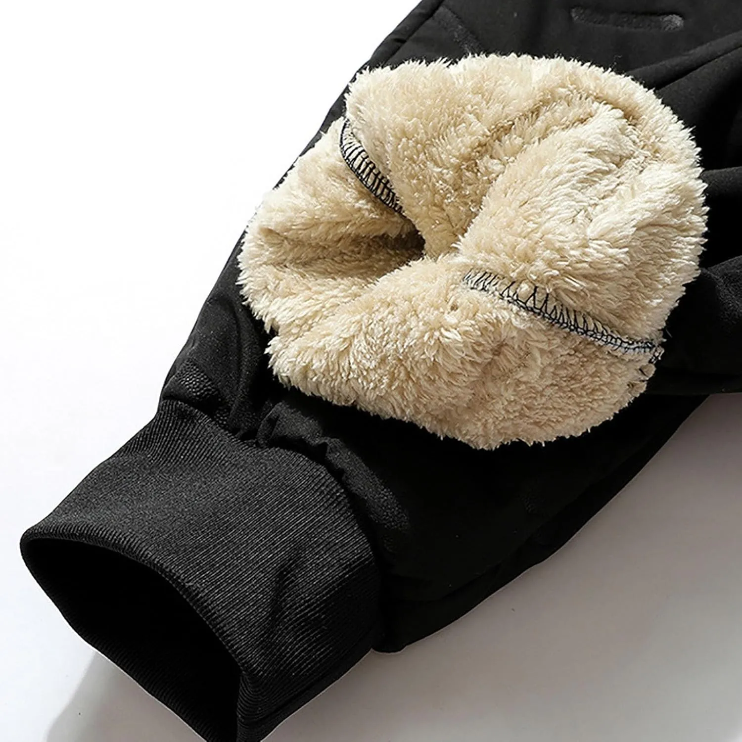ZHIFANXN 2 Pack Fleece Lined Sweatpants Women Joggers for Women with Pockets High Waisted Thermal Winter Warm Pants for Snow